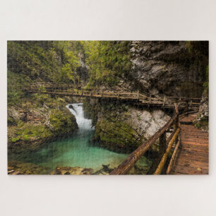 Quebra-cabeça Caminho de madeira pelo desfiladeiro Vintgar Gorge
