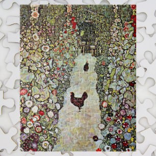 Quebra-cabeça Caminho do Jardim com Galinhas, Gustav Klimt, Art
