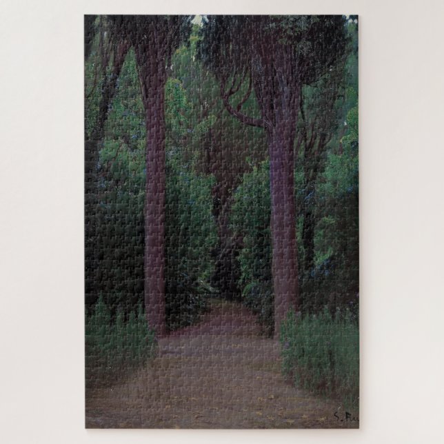 Quebra-cabeça Caminho num Parque (por Santiago Rusiñol) (Vertical)