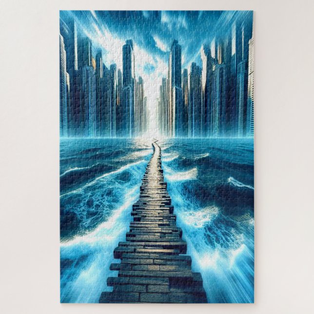 Quebra-cabeça Caminho para a cidade (Vertical)