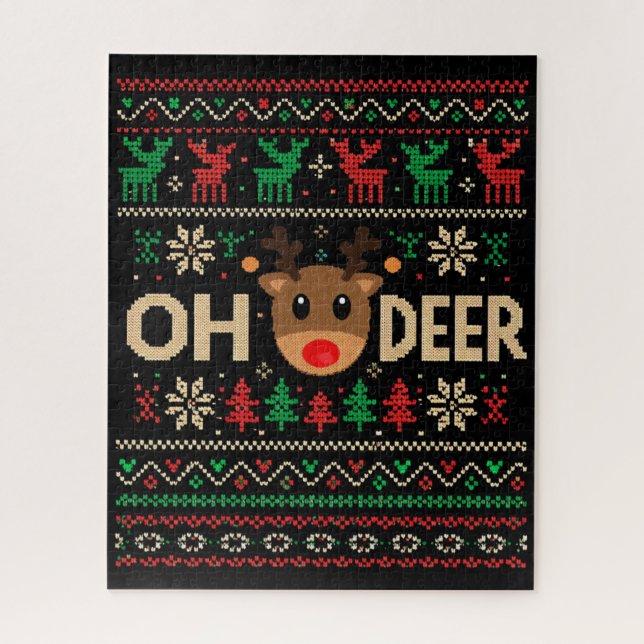 Quebra-cabeça Camisa de Natal Feia do Oh Deer Puzzle (Vertical)