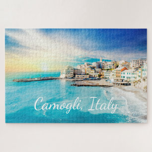 Quebra-cabeça Camogli Itália Pintura Portofino Gênova Ligúria