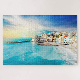 Quebra-cabeça Camogli Itália Pintura Portofino Gênova Ligúria