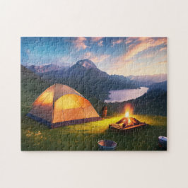 Quebra-cabeça Camp Art Quiet Campsite 2 Fotografias Quebra-cabeç