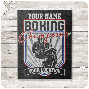 Quebra-cabeça Campeões de Boxe Personalizados Boxer Fitness Giná