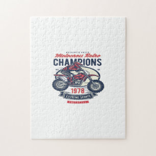 Quebra-cabeça campeões de retrorreflectores motocross