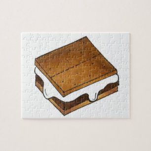 Quebra-cabeça Campfire Smores Marshmallow Camp Smore Quebra-cabe