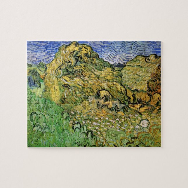 Quebra-cabeça Campo com Montes de Trigo por Vincent van Gogh (Horizontal)