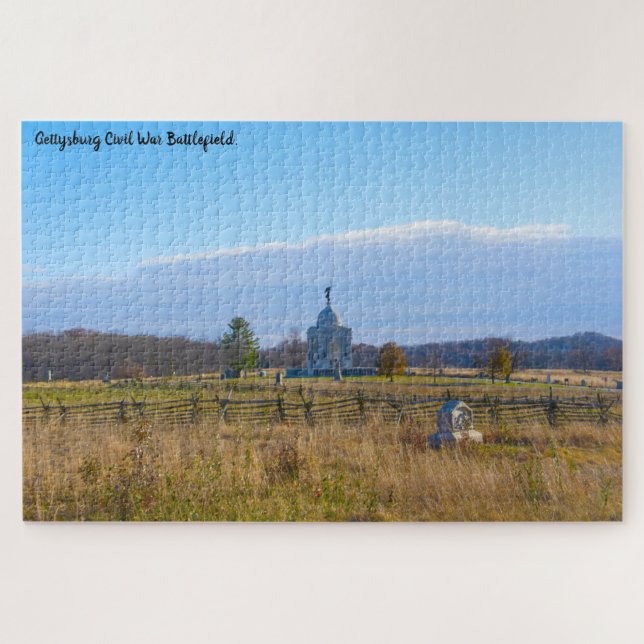 Quebra-cabeça Campo de Batalha de Gettysburg. (Horizontal)