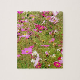 Quebra-cabeça Campo De Flores Rosa