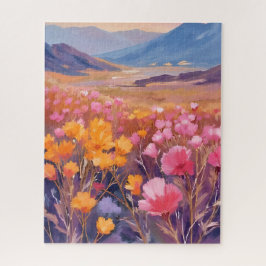 Quebra-cabeça Campo de Flores Silvestres | Pintura de Paisagem F