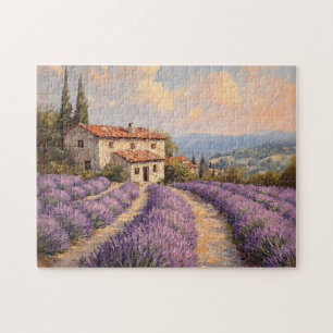 Quebra-cabeça Campo de Lavanda Tuscan com Algodão Pedone