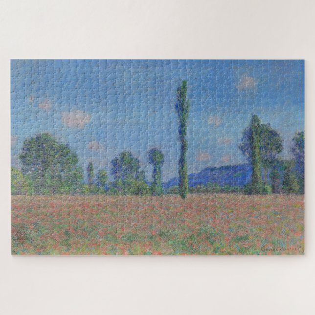 Quebra-cabeça Campo de Papoulas de Claude Monet (1890) (Horizontal)