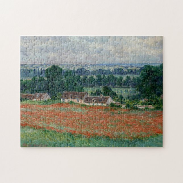 Quebra-cabeça Campo de Poppies Giverny Monet Fine Art (Horizontal)