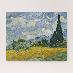 Quebra-cabeça Campo de trigo com CyPrensas Vincent Van Gogh 1889