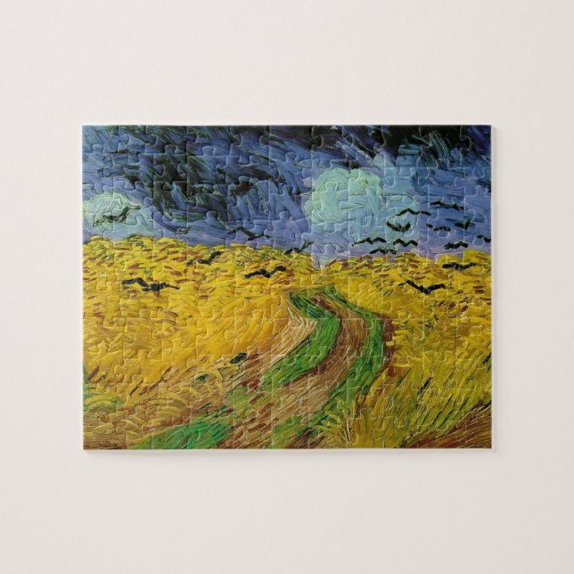 Quebra-cabeça Campo de trigo Coroa Van Gogh Pintura Arte (Horizontal)
