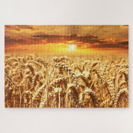 Quebra-cabeça Campo Sunset e Trigo