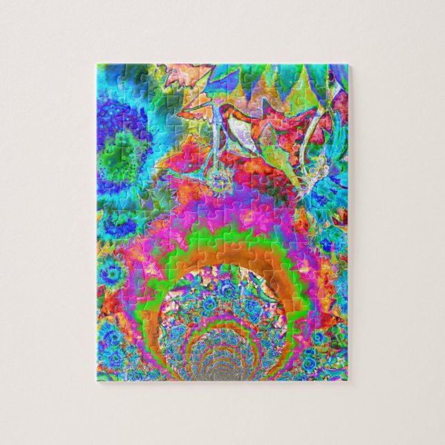 Quebra-cabeça Campos de girassol para sempre - azul (Vertical)