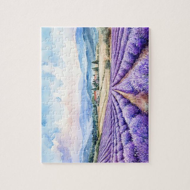 Quebra-cabeça Campos de lavanda lindos (Vertical)