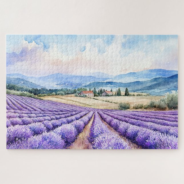 Quebra-cabeça Campos de lavanda lindos (Criador carregado)