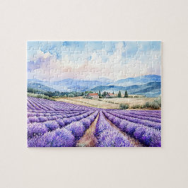 Quebra-cabeça Campos de lavanda lindos