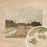 Quebra-cabeça Campos de Massa | Vincent Van Gogh<br><div class="desc">Bulb Fields (1883) ou Flower Beds na Holanda pelo artista poste-impressionista holandês Vincent Van Gogh. Arte original é um óleo na canvas. Esta é uma das primeiras pinturas paisagísticas de Van Gogh que mostra uma visão panorâmica dos campos de tulipas em floração. Use as ferramentas de design para adicionar texto...</div>