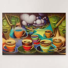 Quebra-cabeça Campos de Whimsical Land de Café