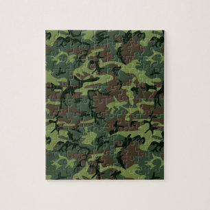 Quebra-cabeça Camuflagem Camo Green Brown Padrão