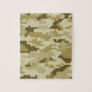 Quebra-cabeça Camuflagem do deserto digital de 8 bits / Camo