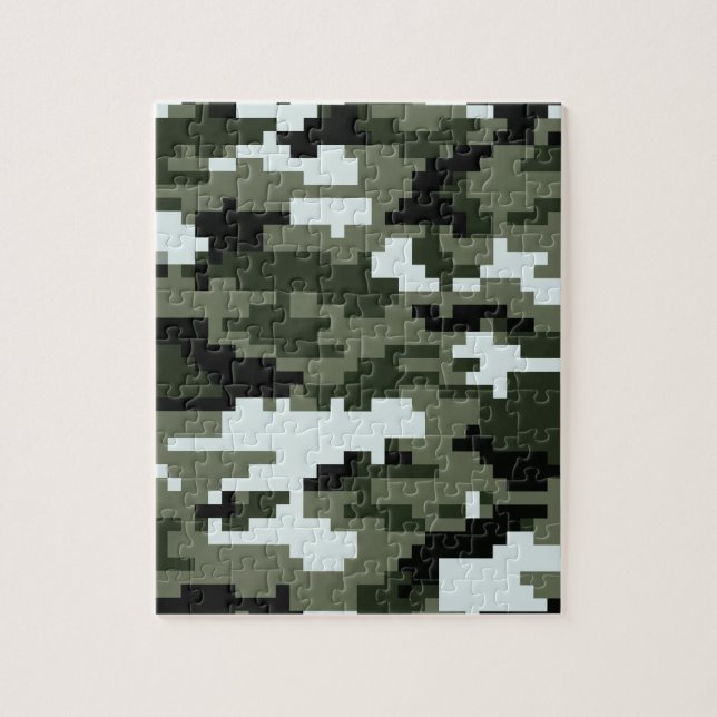 Quebra-cabeça Camuflagem urbana digital de 8 bits/Camo (Vertical)