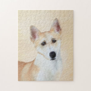 Quebra-cabeça Canaan Dog Painting - Arte de Cachorro Original
