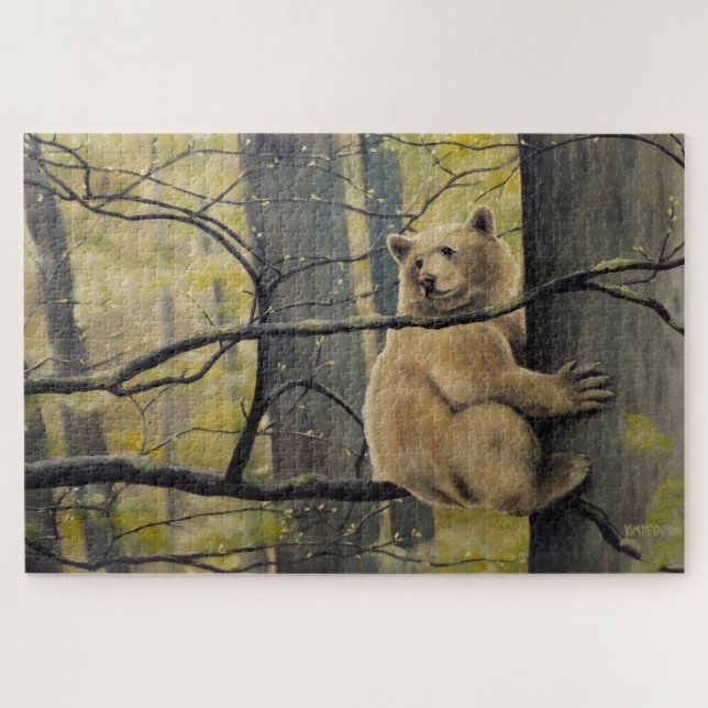Quebra-cabeça Canada Art Puzzles - Kermode Bear Forest Puzzles (Horizontal)