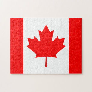 Quebra-cabeça Canadá Flag Canadian Colors Red White Mapaf