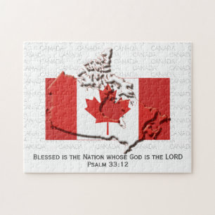 Quebra-cabeça CANADÁ Nação Abençoada BANDEIRA CANADENSE