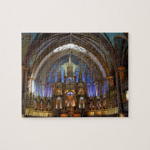 Quebra-cabeça Canadá, Quebec, Montreal. Interior do Notre 2