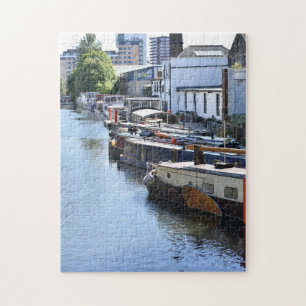 Quebra-cabeça Canal Boats London, Reino Unido