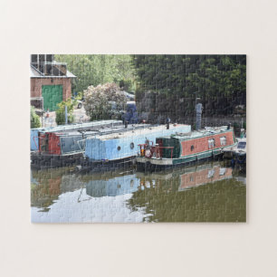 Quebra-cabeça Canal Boats no rio Avon, Stratford-On-Avon