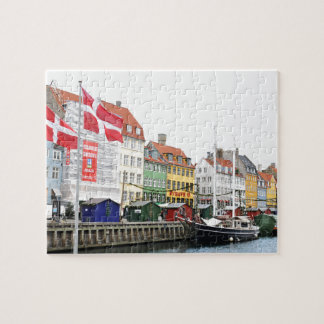 Quebra-cabeça Canal de Nyhavn em Copenhaga, Danmark