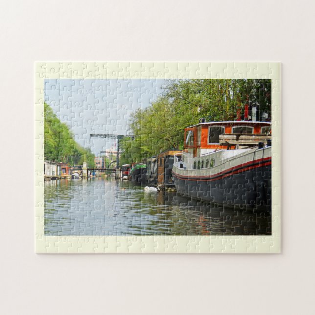 Quebra-cabeça Canal em Amsterdão (Horizontal)