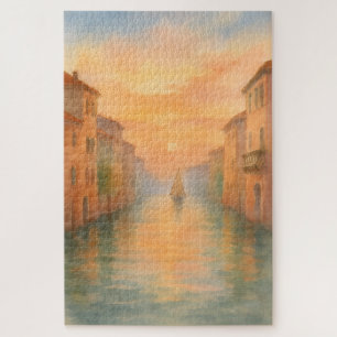 Quebra-cabeça Canal Veneziano Sonho Sonhador de Cadeias Aquática