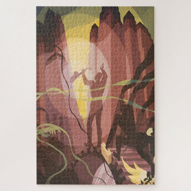 Quebra-cabeça Canção das Torres de Aaron Douglas (Vertical)