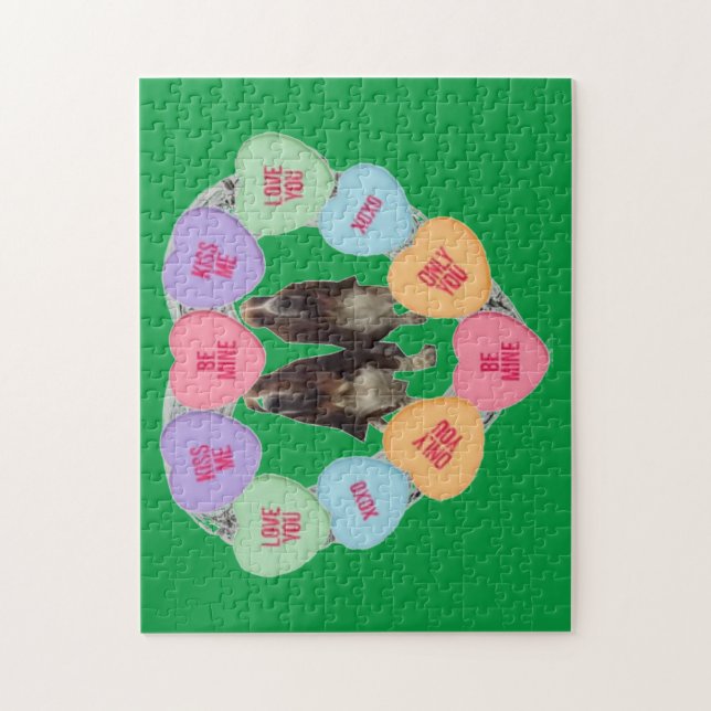 Quebra-cabeça Candy Amor Corações Com Ativos (Vertical)