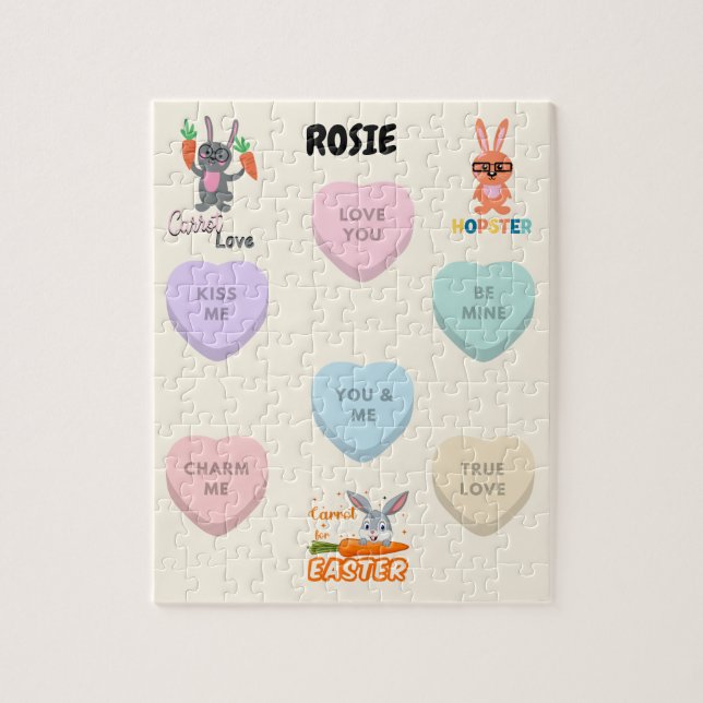 quebra-cabeça "CANDY & RABBITS" PERSONALIZADO (Vertical)