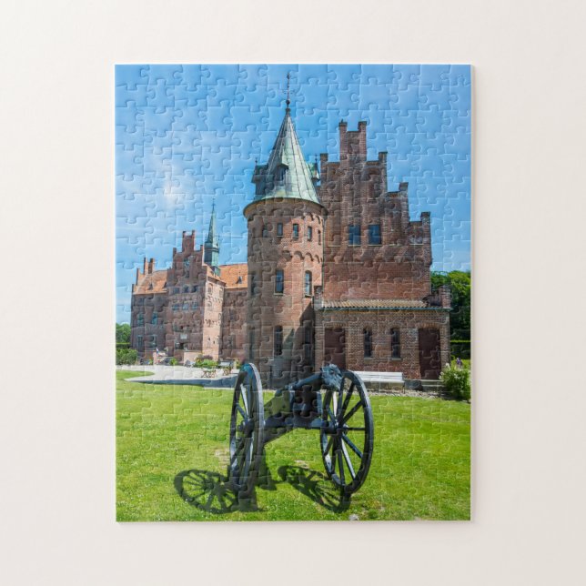 Quebra-cabeça Canhão no Castelo Egeskov (Vertical)