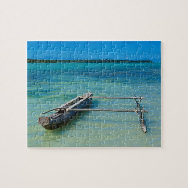 Quebra-cabeça Canoa de Balancim em Oceano Raso (Horizontal)