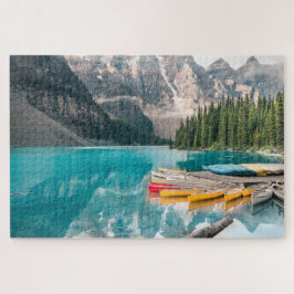 Quebra-cabeça Canoas no Parque Nacional do Lago Moraine Banff no