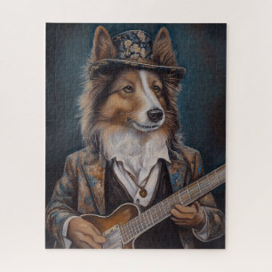 Quebra-cabeça Cantando o Cão-de-Ovo Shetland Blues Sheltie