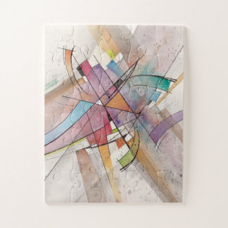 Quebra-cabeça CANTATA em TOM PASTEL Arte Abstrata Aquarela