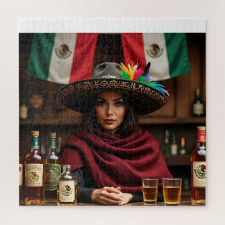 Quebra-cabeça Cantina Portrait mexicana — Mulher de Charro Sombr