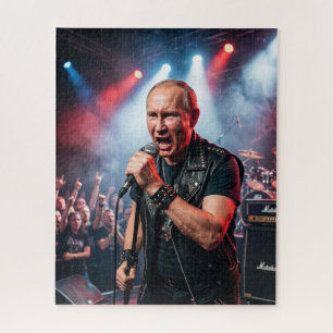 Quebra-cabeça Cantor de Heavy Metal Putin Headbang